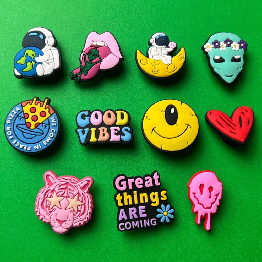 Lit Crocs Shoe Charms Set of 11 - jibbitz Charms MEME